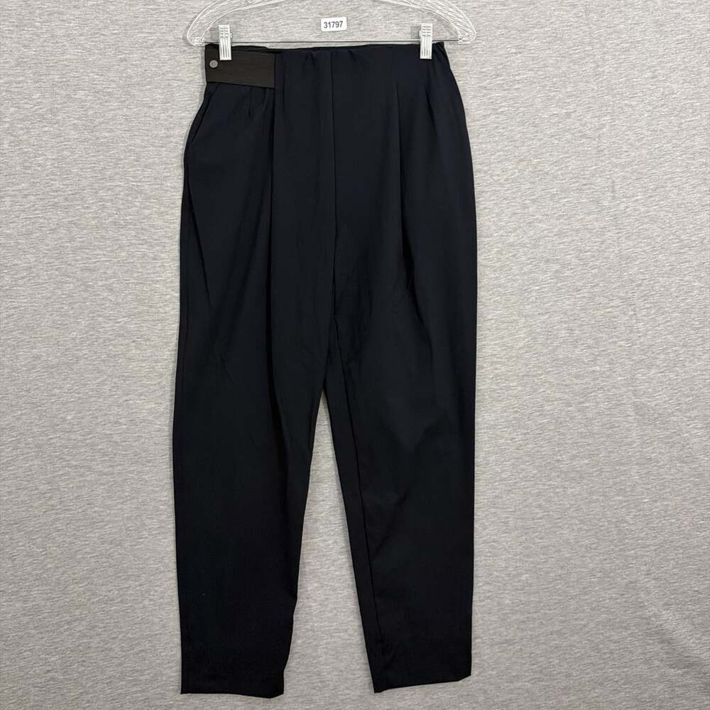 ADAY Women's Size Medium Black Performance Turn It Up Tapered Ankle Pants